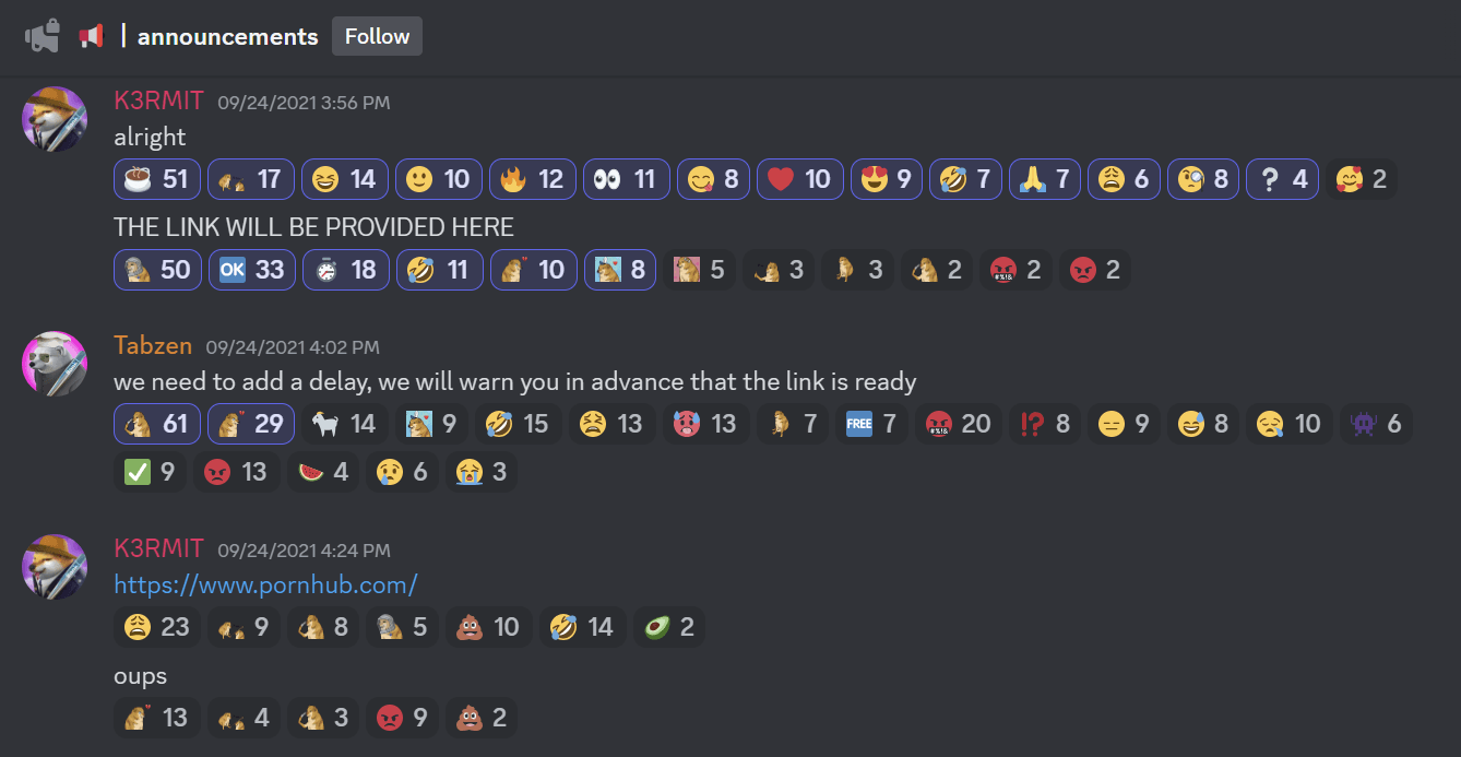 This guys were waiting for the mint link of our nfts, but then...